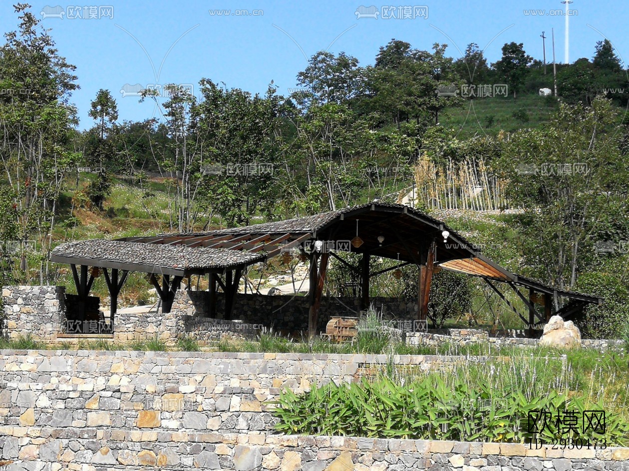 中式酒店民宿效果图下载（渲染图12）