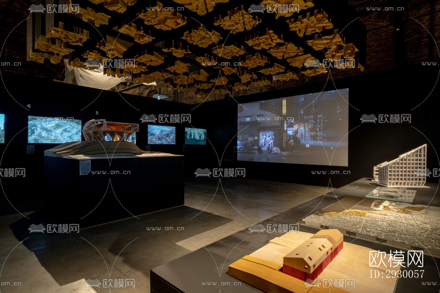 工业风展览展厅效果图下载（渲染图6）