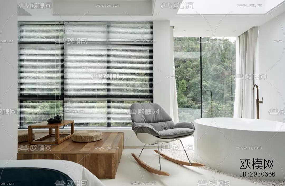 现代酒店民宿效果图下载（渲染图16）