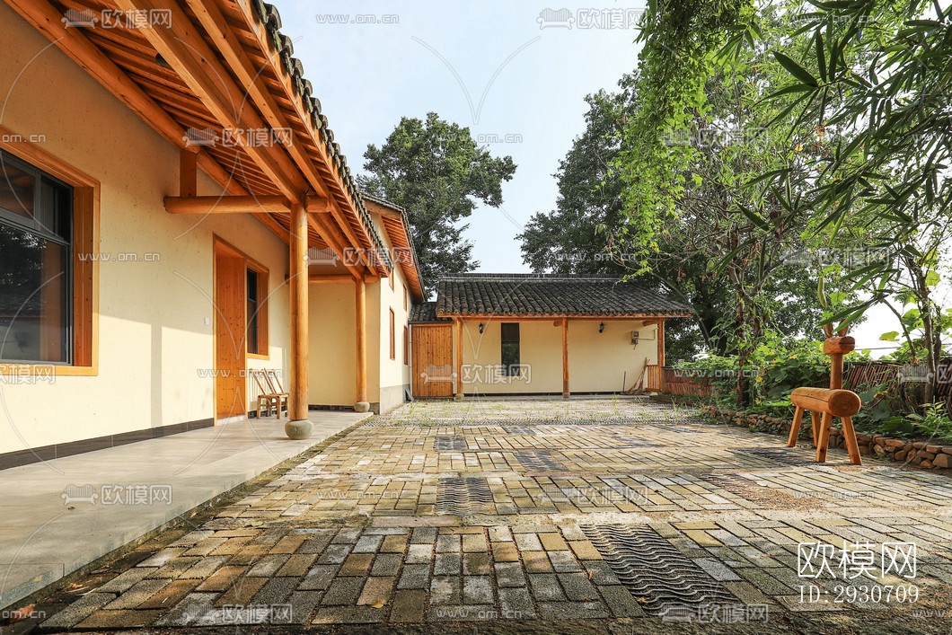 现代酒店民宿效果图下载（渲染图5）