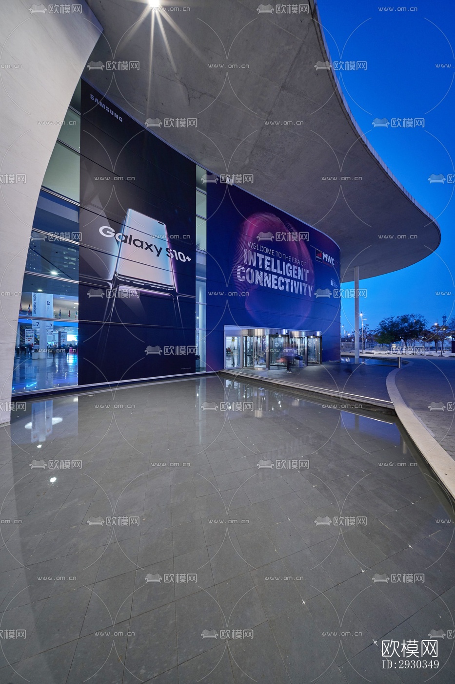 现代展览展厅效果图下载（渲染图1）