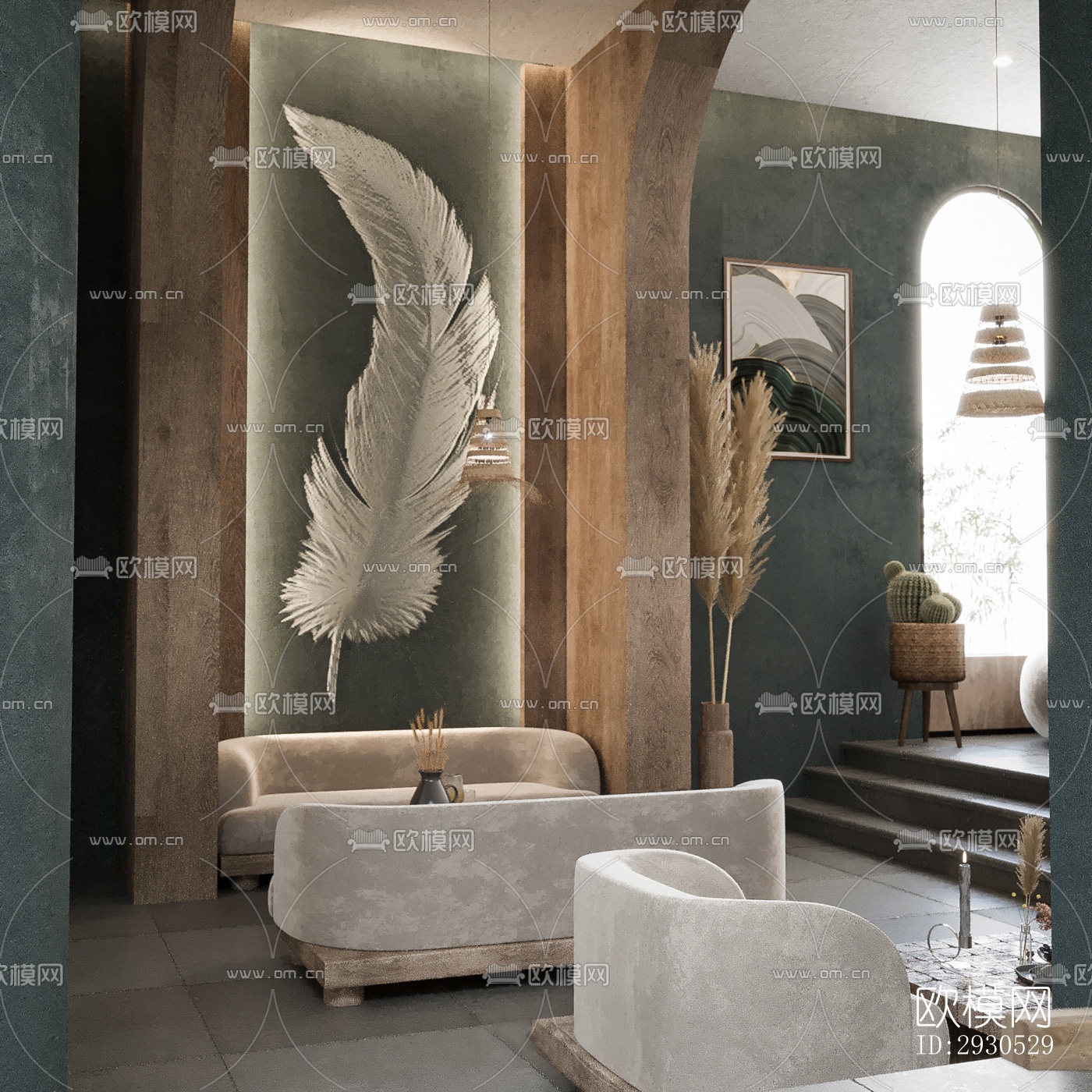 侘寂酒店民宿效果图下载（渲染图6）