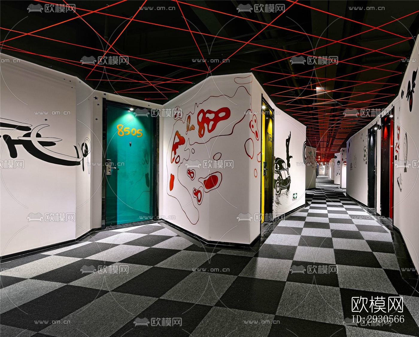 后现代酒店民宿效果图下载（渲染图2）