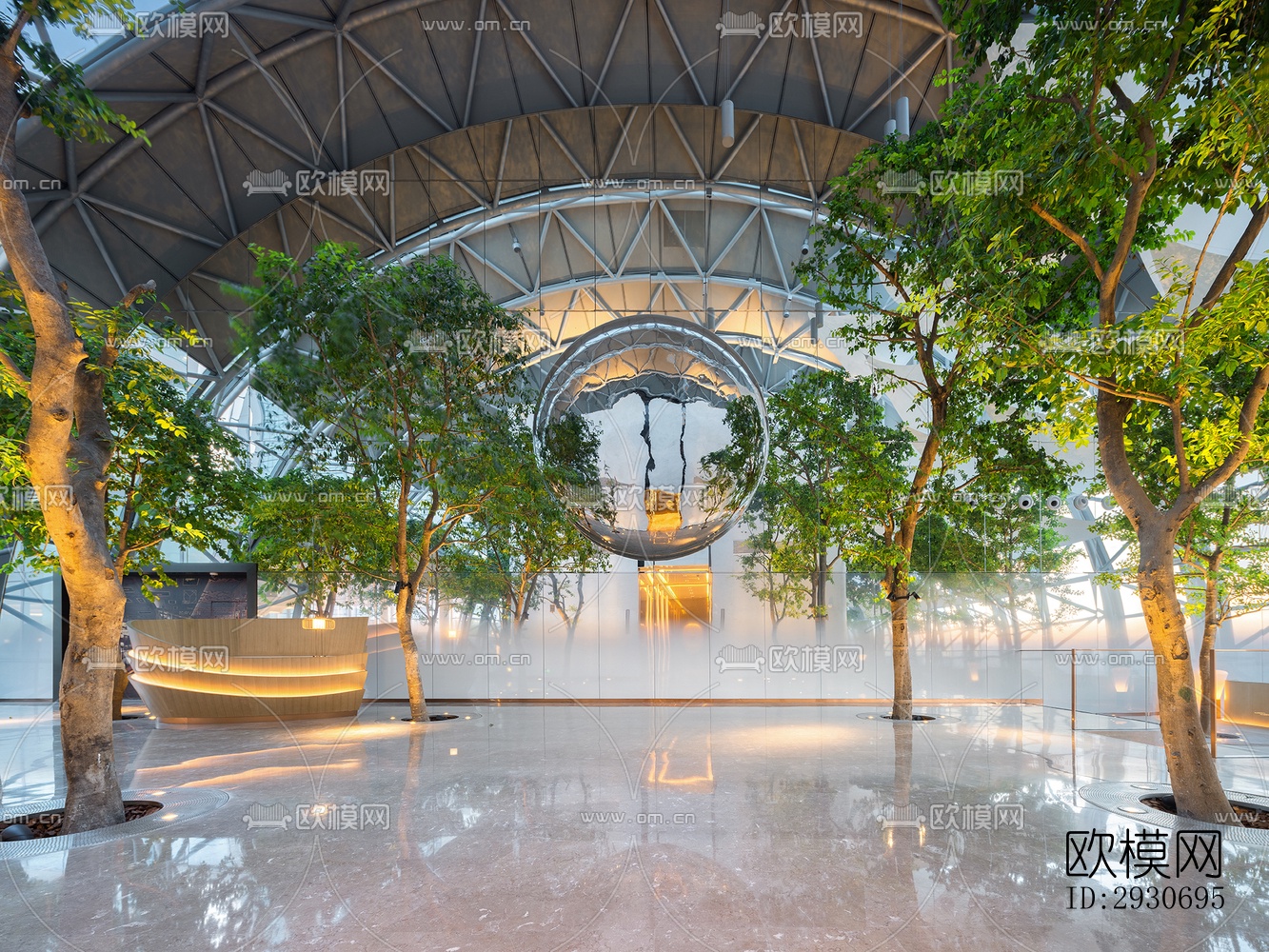 现代酒店民宿效果图下载（渲染图1）