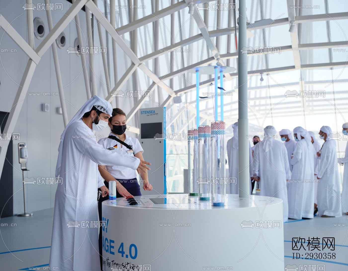 现代展览展厅效果图下载（渲染图1）