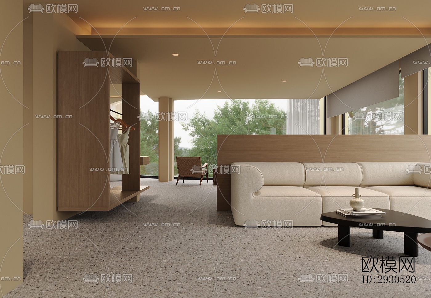 侘寂酒店民宿效果图下载（渲染图3）