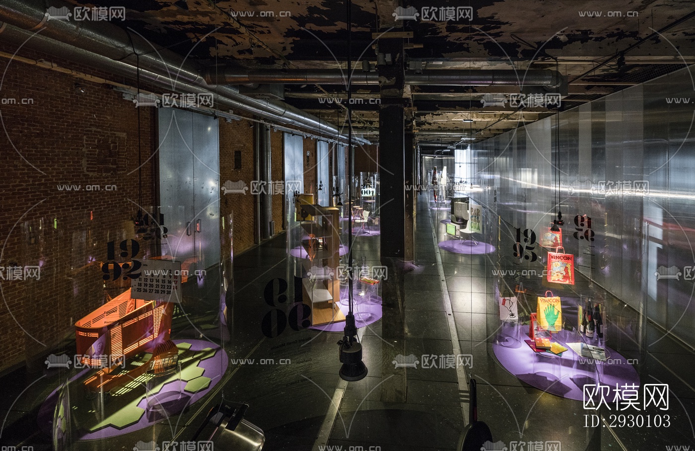 工业风展览展厅效果图下载（渲染图8）