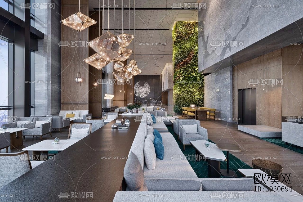 现代酒店民宿效果图下载（渲染图10）