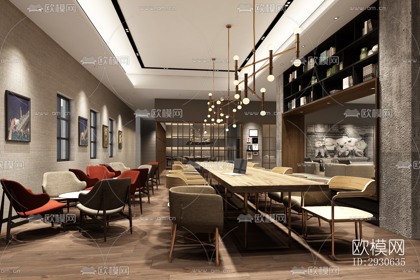 现代酒店民宿效果图下载（渲染图7）