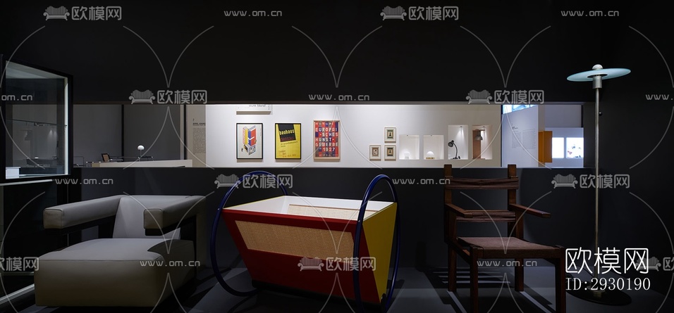 現(xiàn)代展覽展廳效果圖下載(渲染圖4)