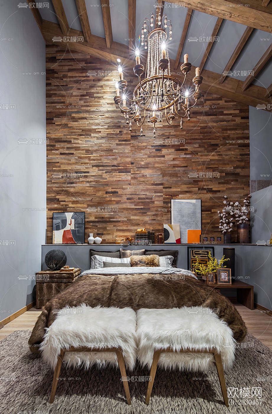 中式酒店民宿效果图下载（渲染图6）