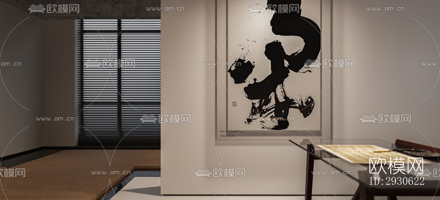 新中式酒店民宿效果图下载（渲染图2）