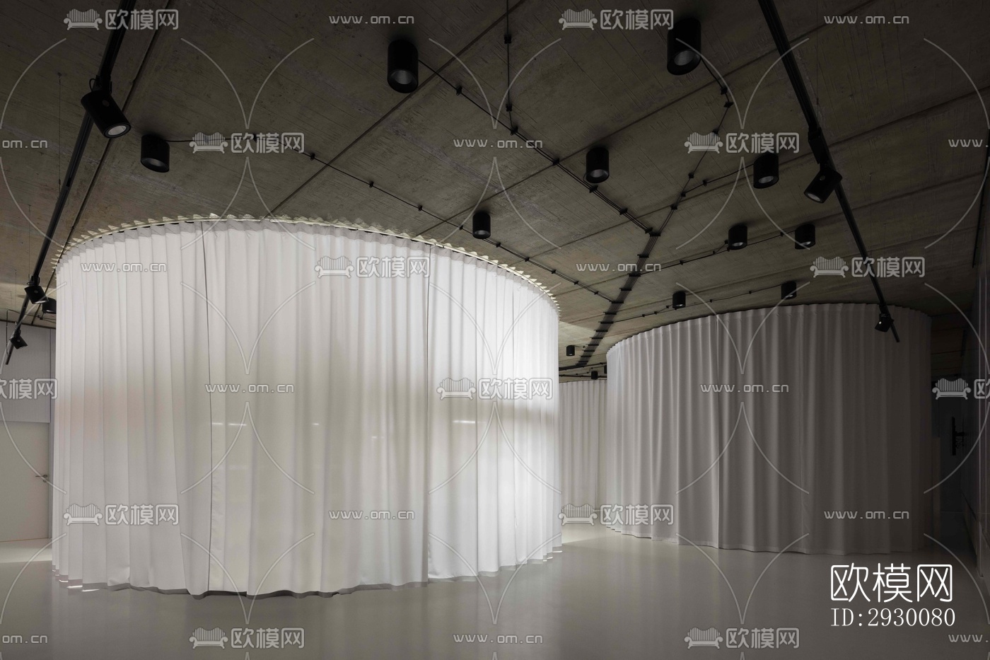 工业风展览展厅效果图下载（渲染图10）