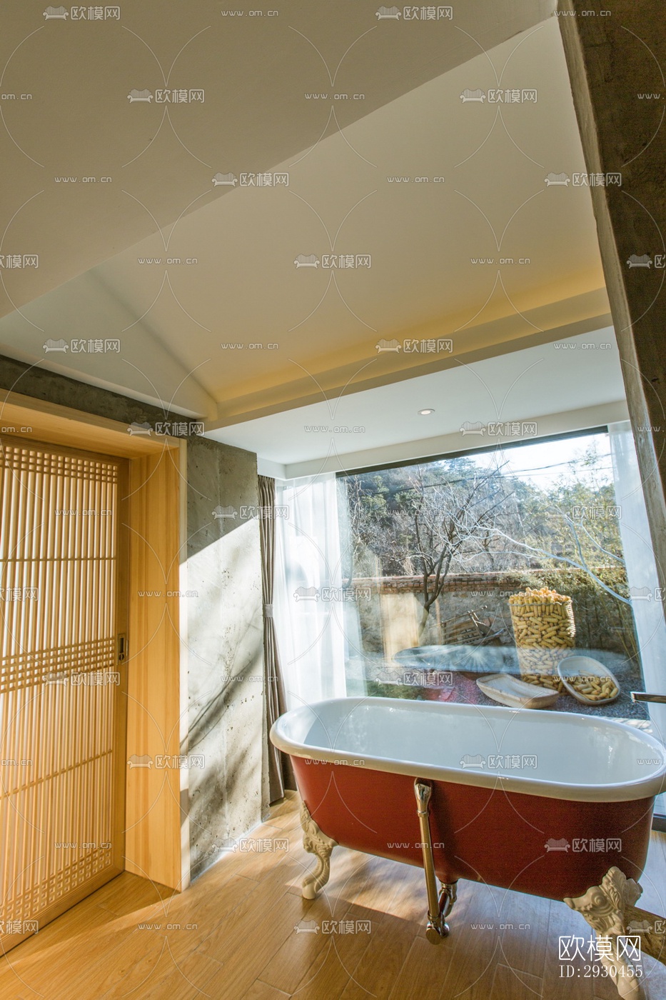 中式酒店民宿效果图下载（渲染图11）