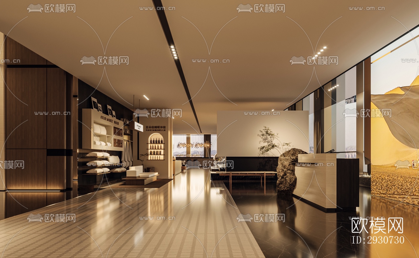 现代酒店民宿效果图下载（渲染图5）