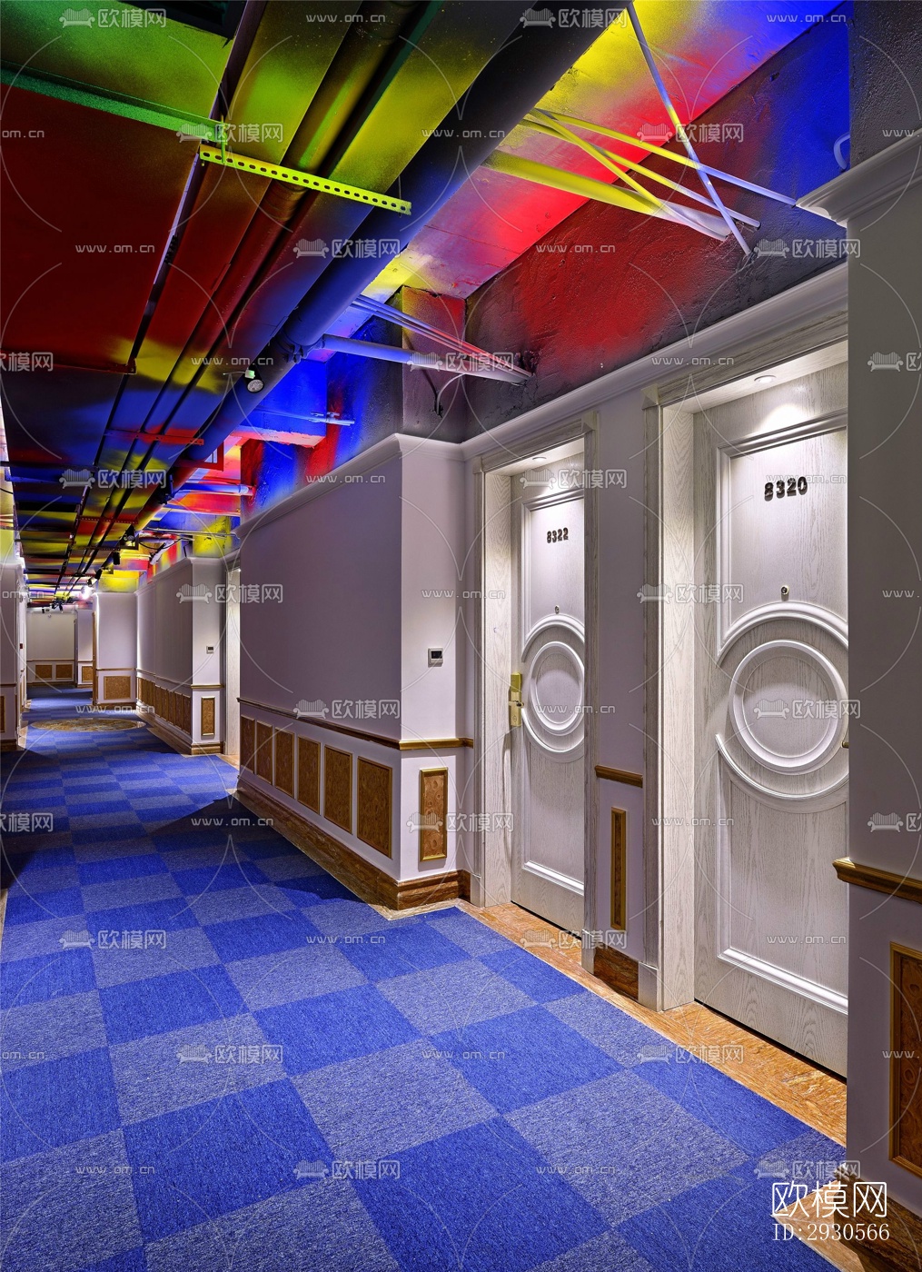 后现代酒店民宿效果图下载（渲染图4）