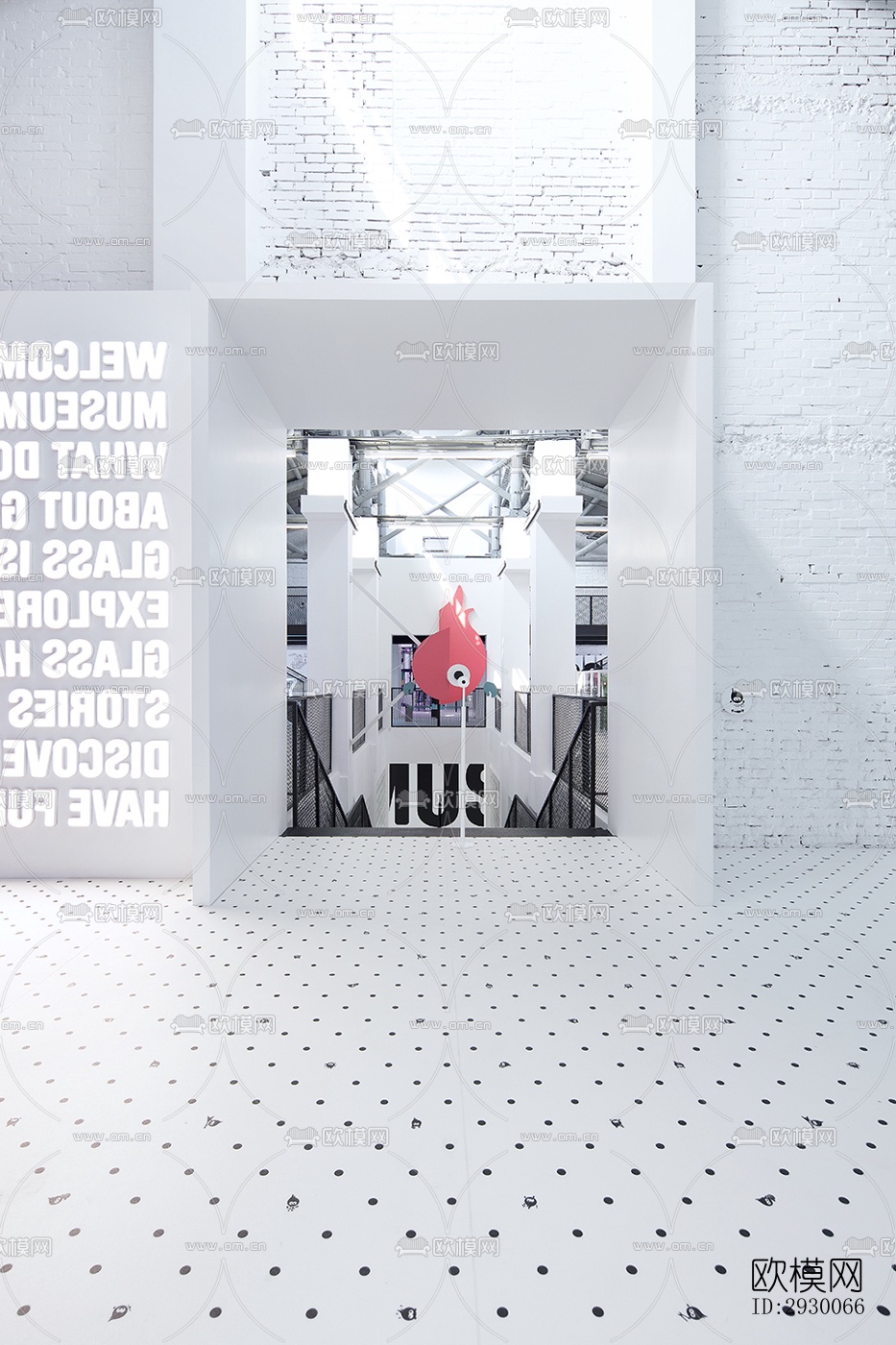 工业风展览展厅效果图下载（渲染图10）