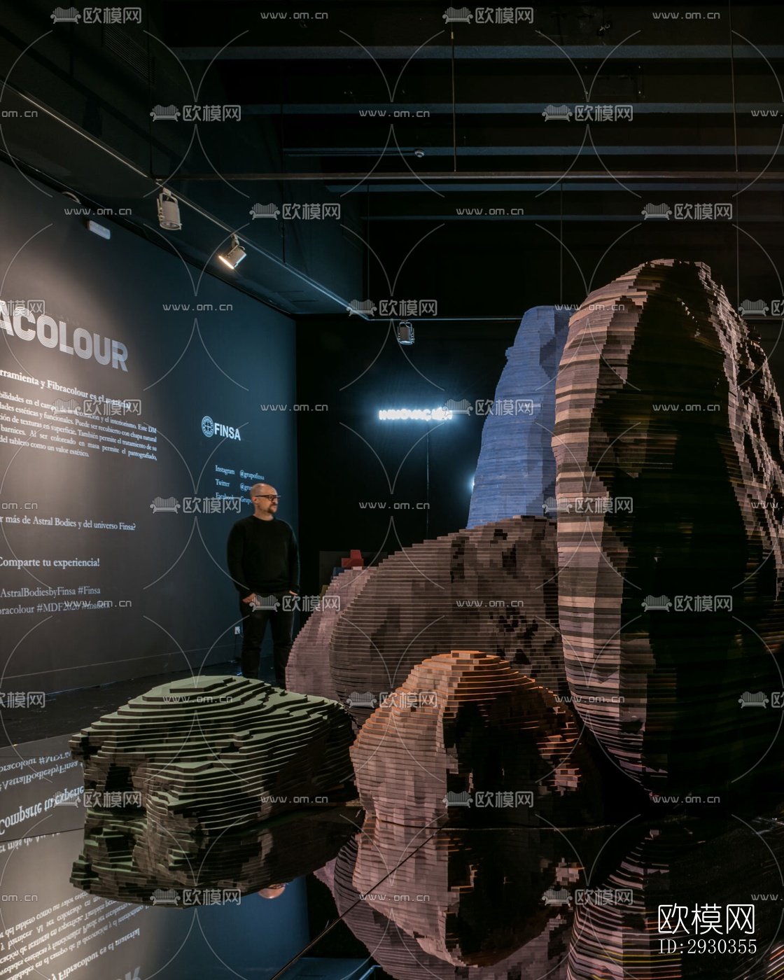 现代展览展厅效果图下载（渲染图1）