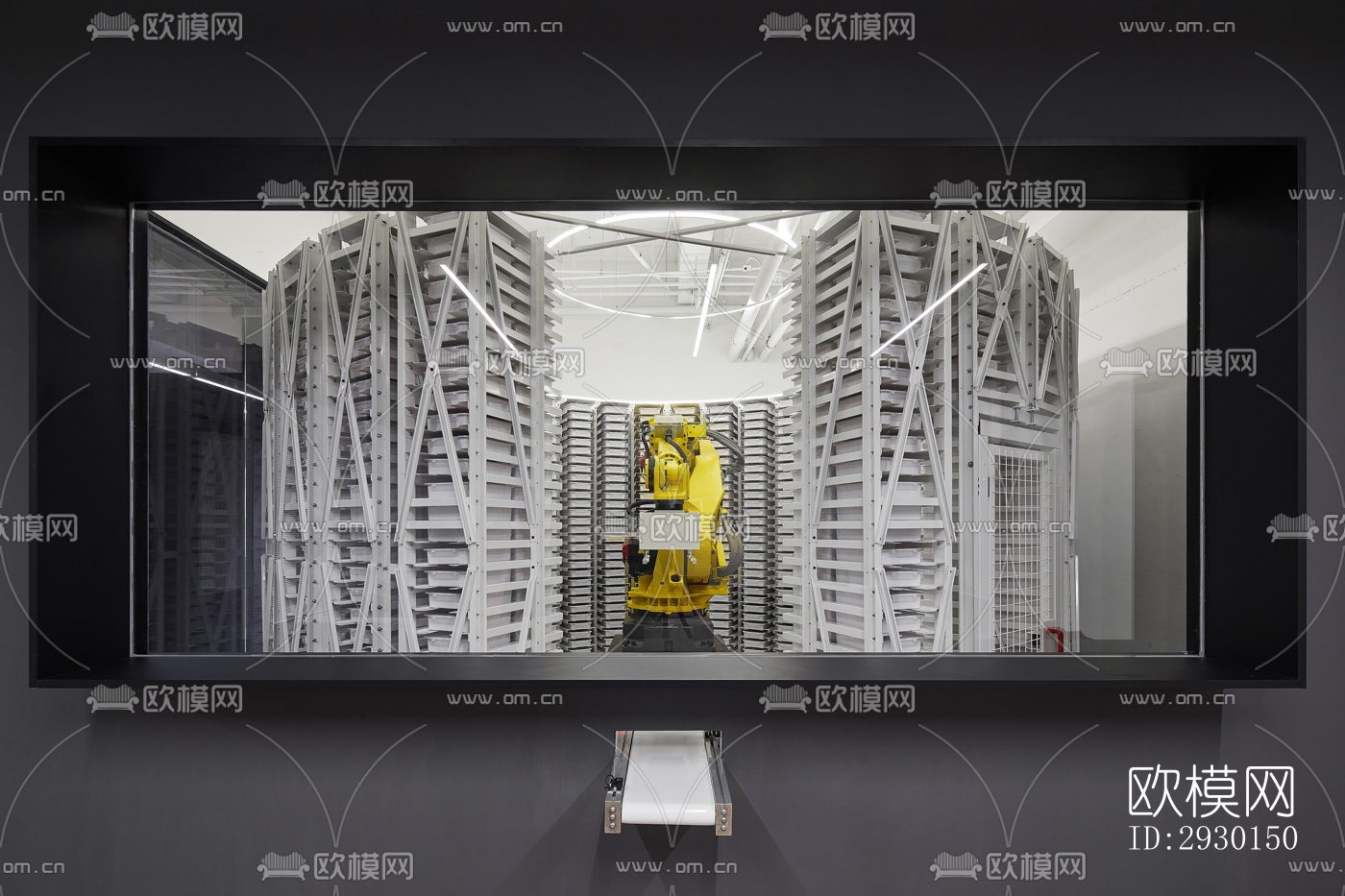 现代展览展厅效果图下载（渲染图3）