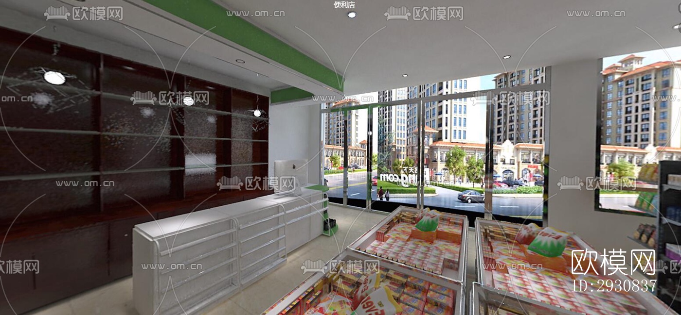 现代零售店铺效果图下载（渲染图1）