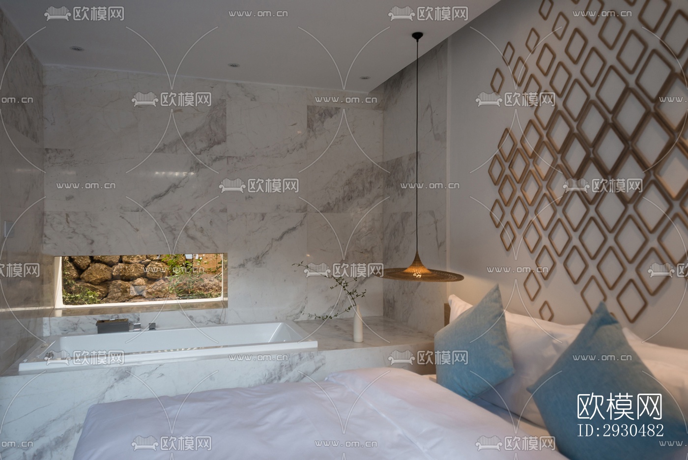 中式酒店民宿效果图下载（渲染图3）