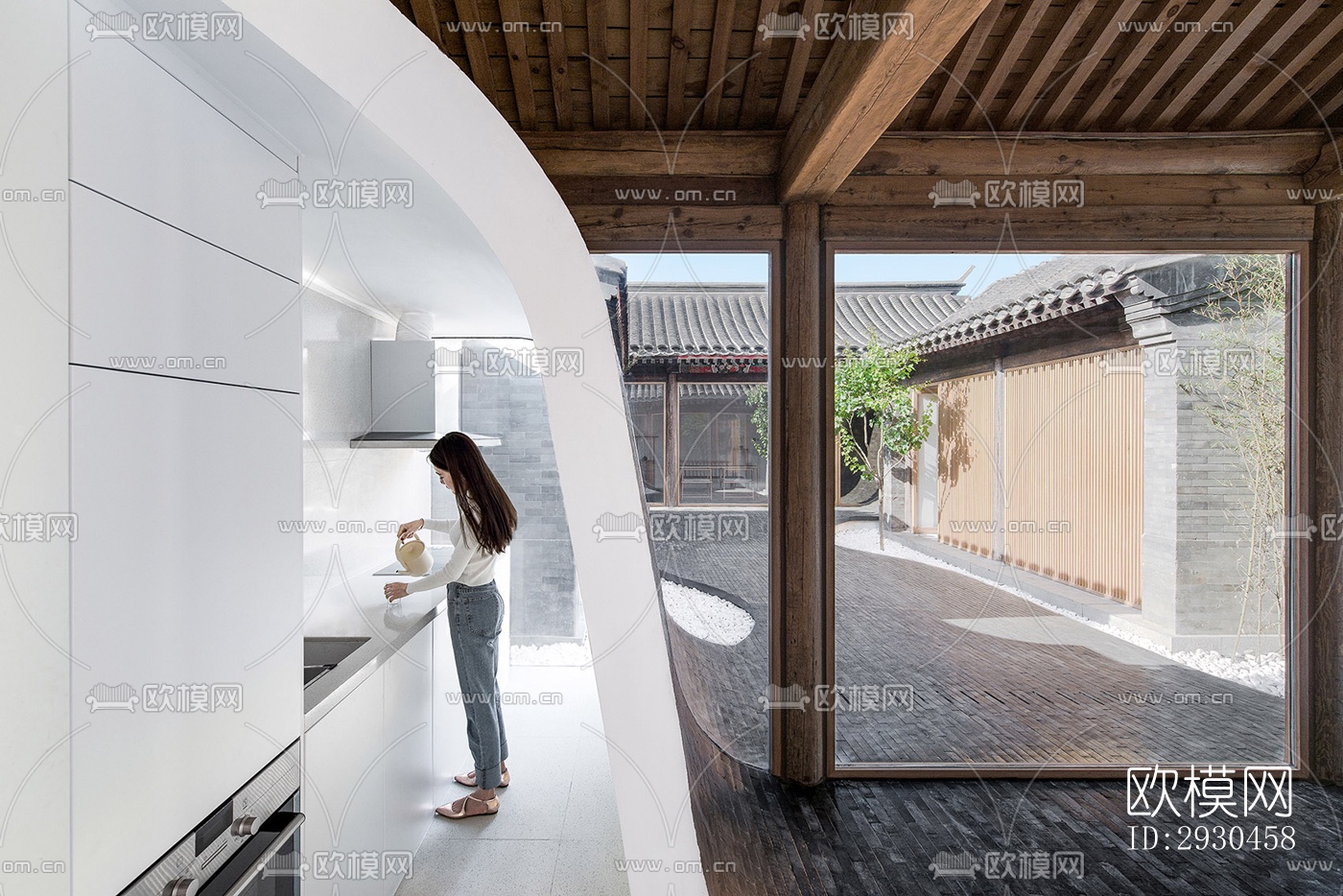 中式酒店民宿效果图下载（渲染图10）