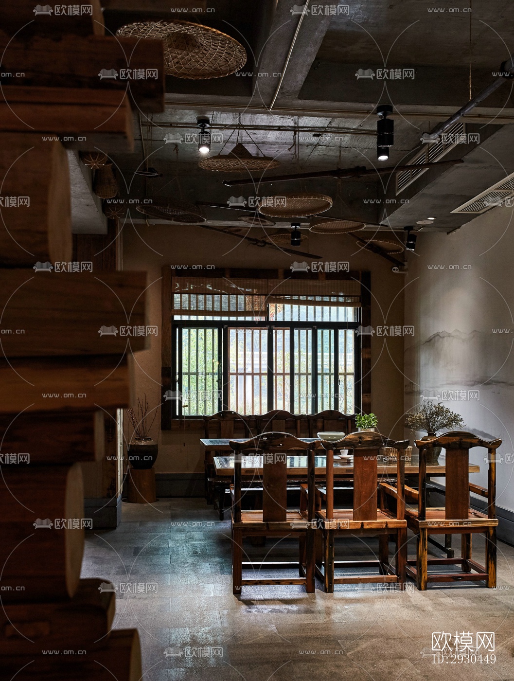 中式酒店民宿效果图下载（渲染图4）