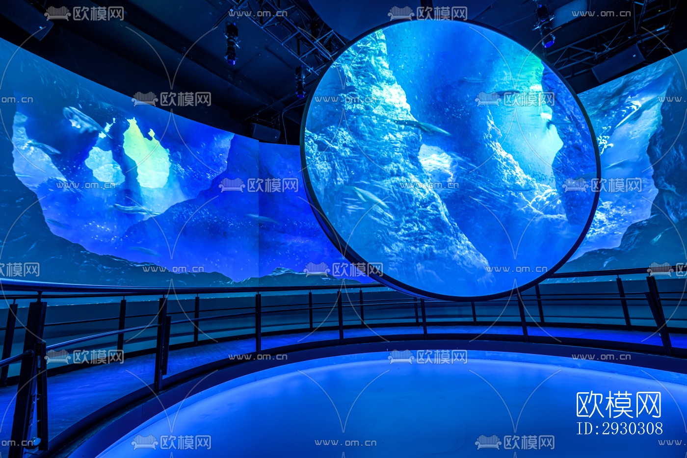 现代展览展厅效果图下载（渲染图3）