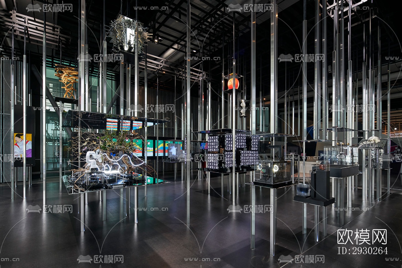 现代展览展厅效果图下载（渲染图4）