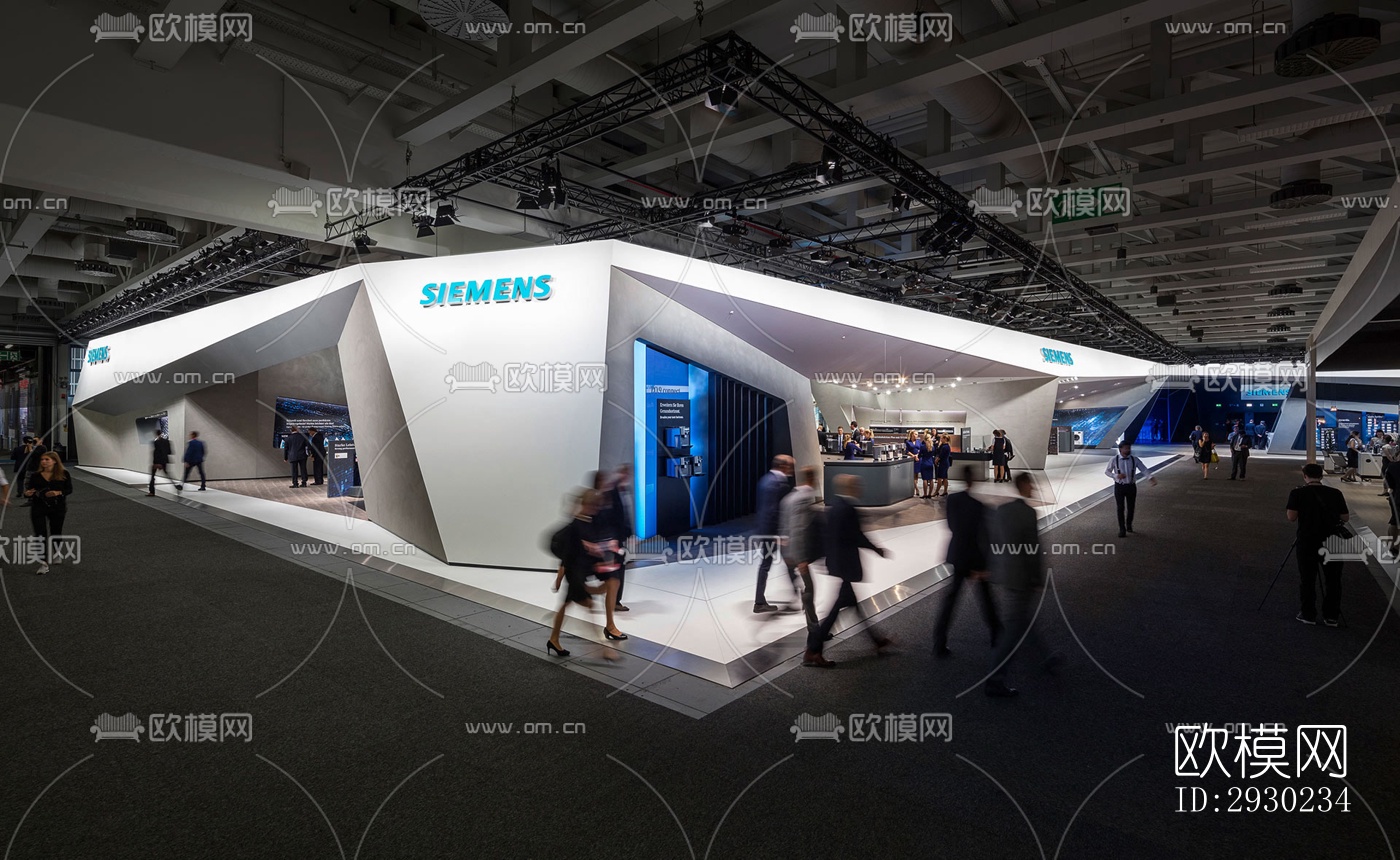 现代展览展厅效果图下载（渲染图5）