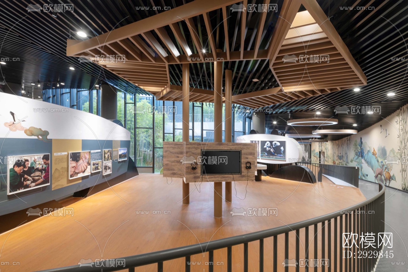 现代文体建筑效果图下载（渲染图10）