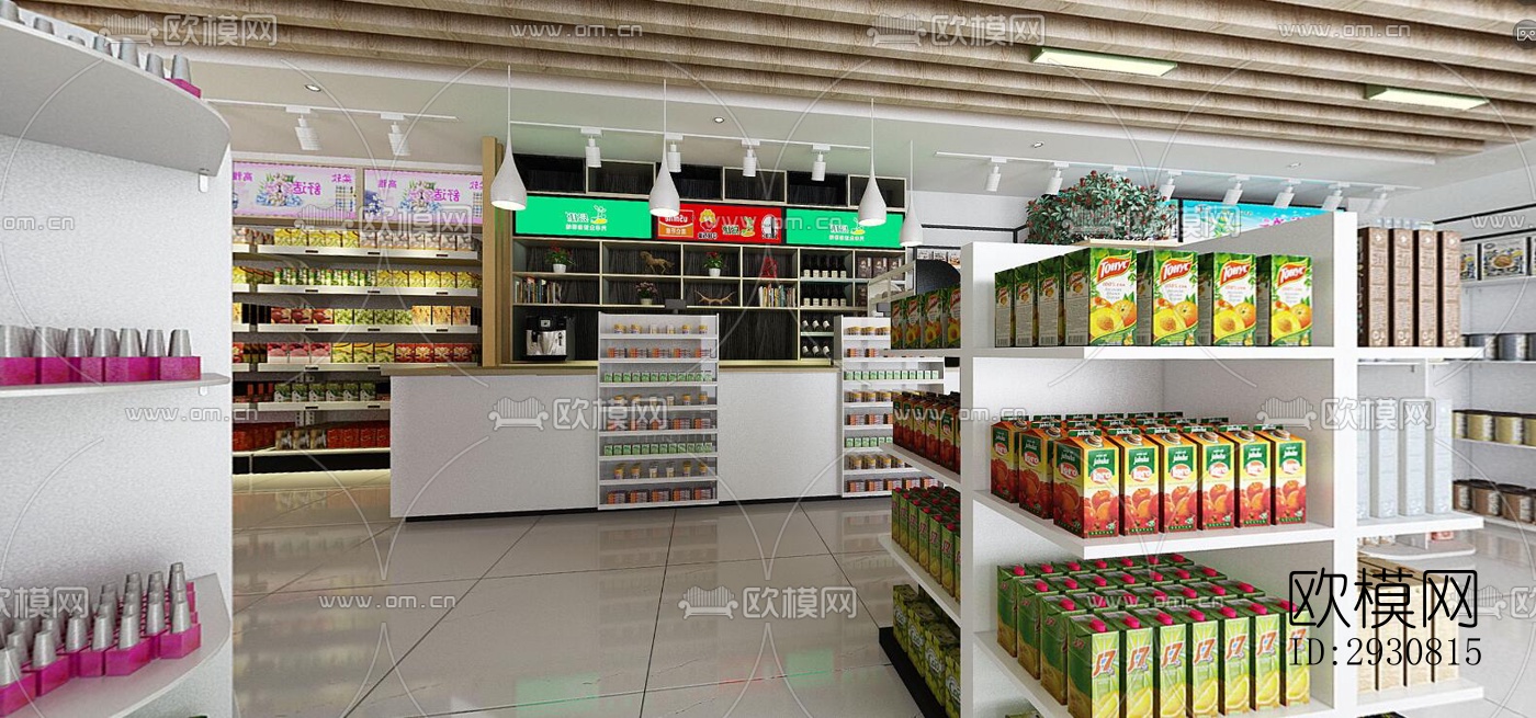 现代零售店铺效果图下载（渲染图1）