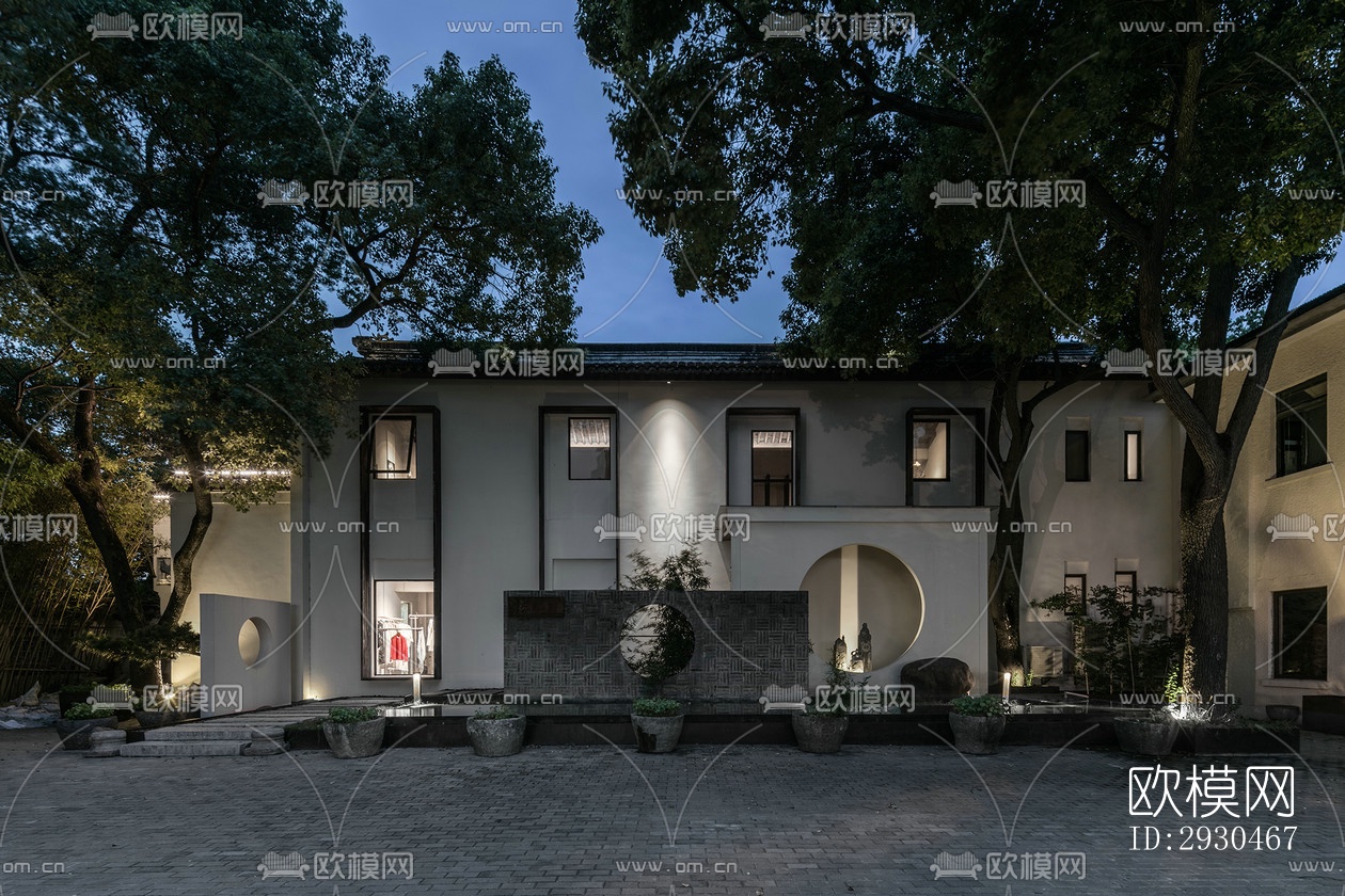 中式酒店民宿效果图下载（渲染图3）