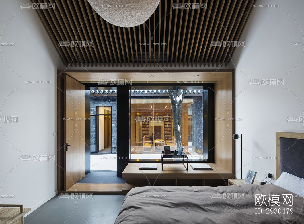 中式酒店民宿效果图下载（渲染图13）