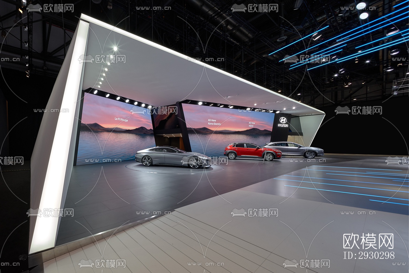 现代展览展厅效果图下载（渲染图7）