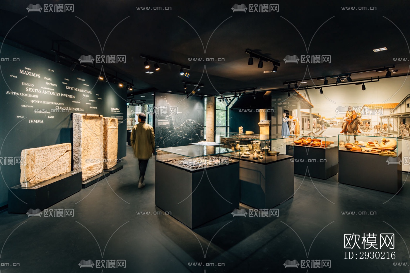 现代展览展厅效果图下载（渲染图1）