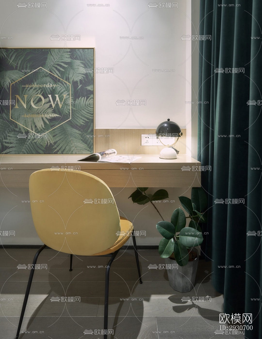 现代酒店民宿效果图下载（渲染图2）