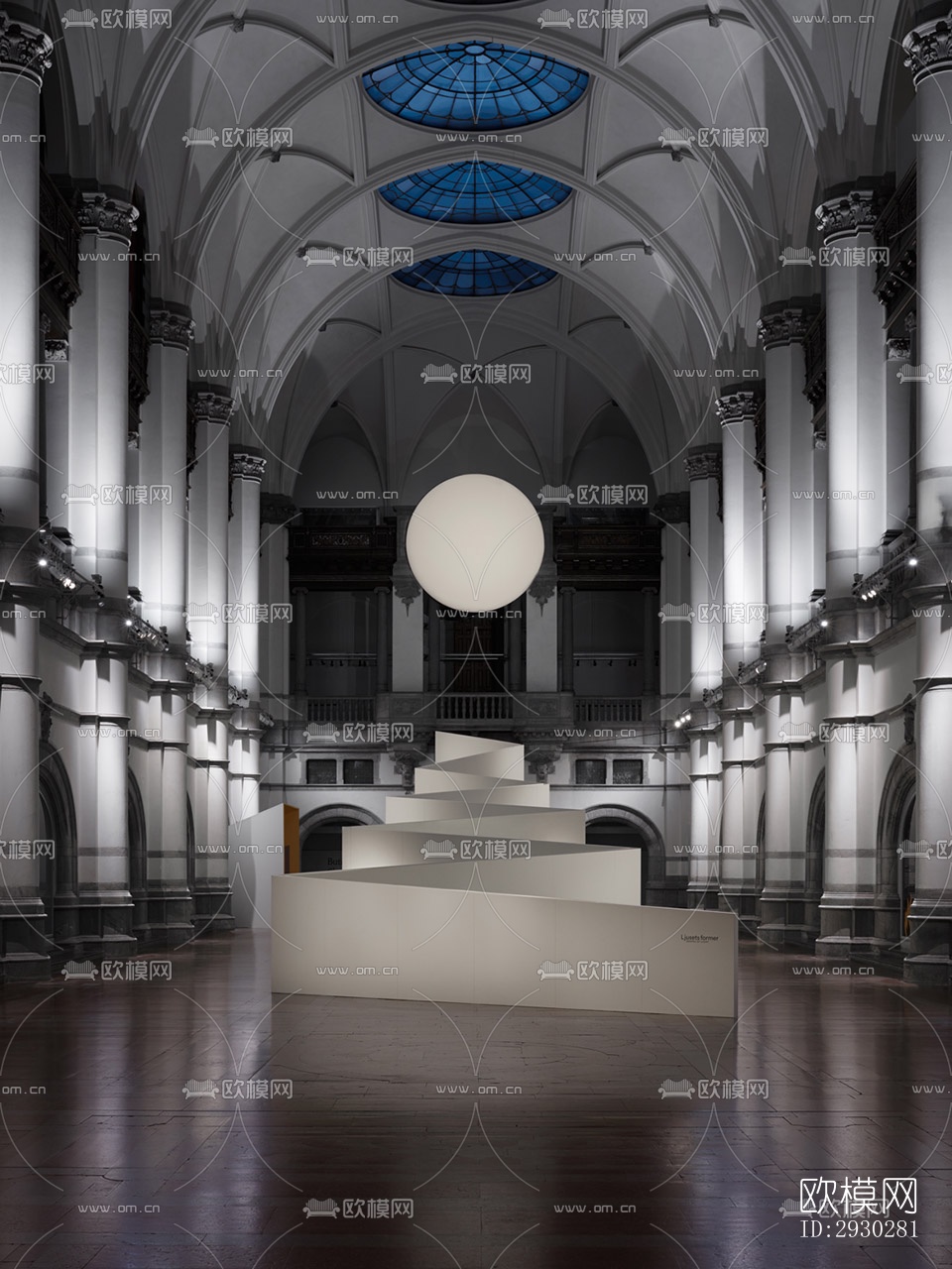 现代展览展厅效果图下载（渲染图5）