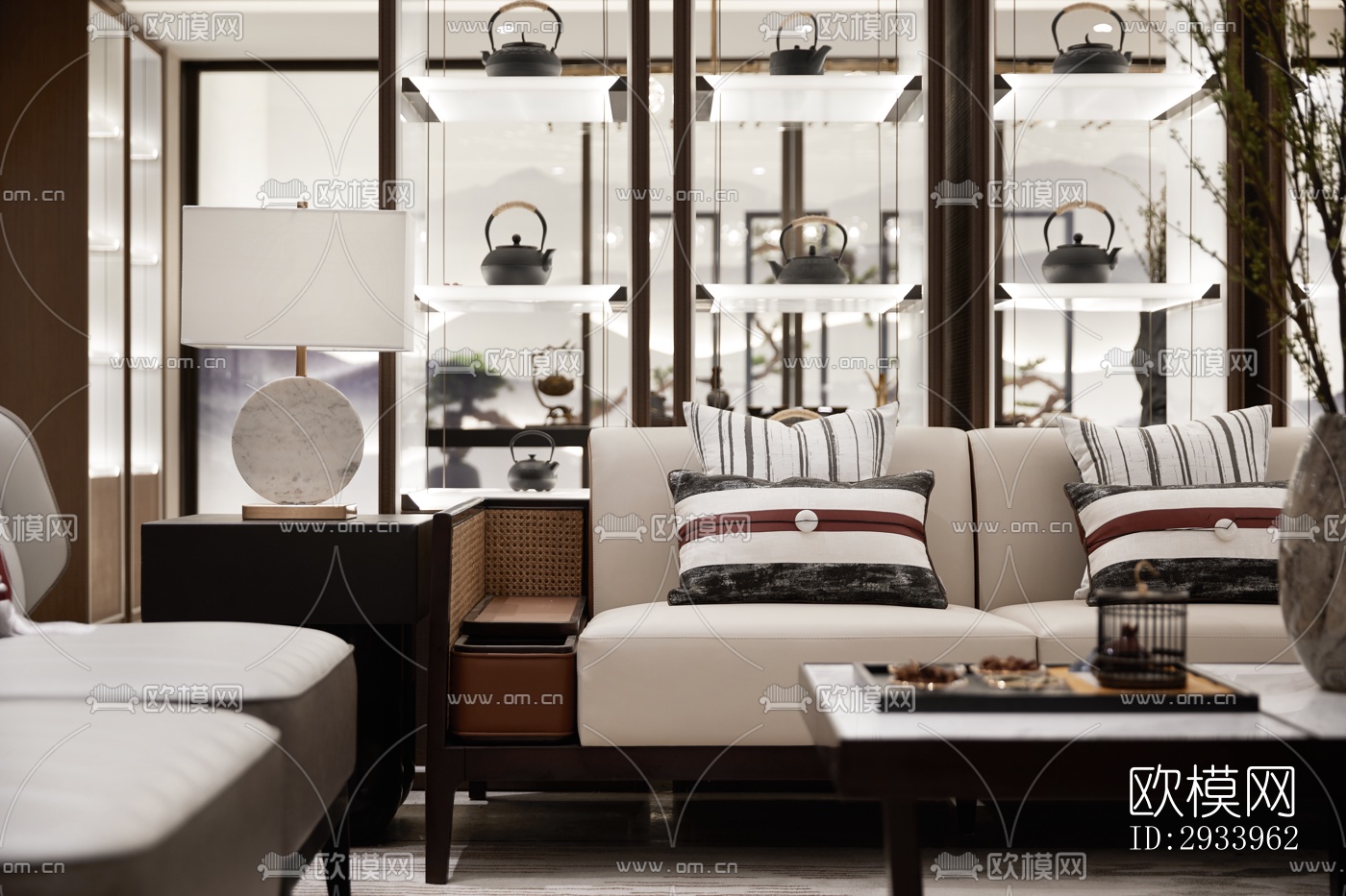 新中式别墅效果图下载（渲染图14）