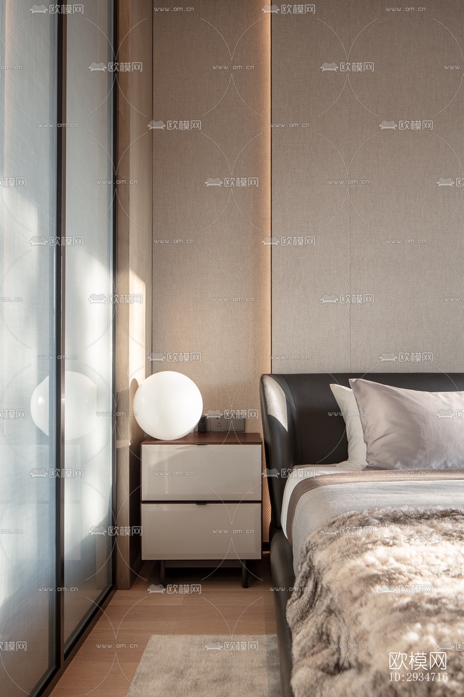 现代平层效果图下载（渲染图2）