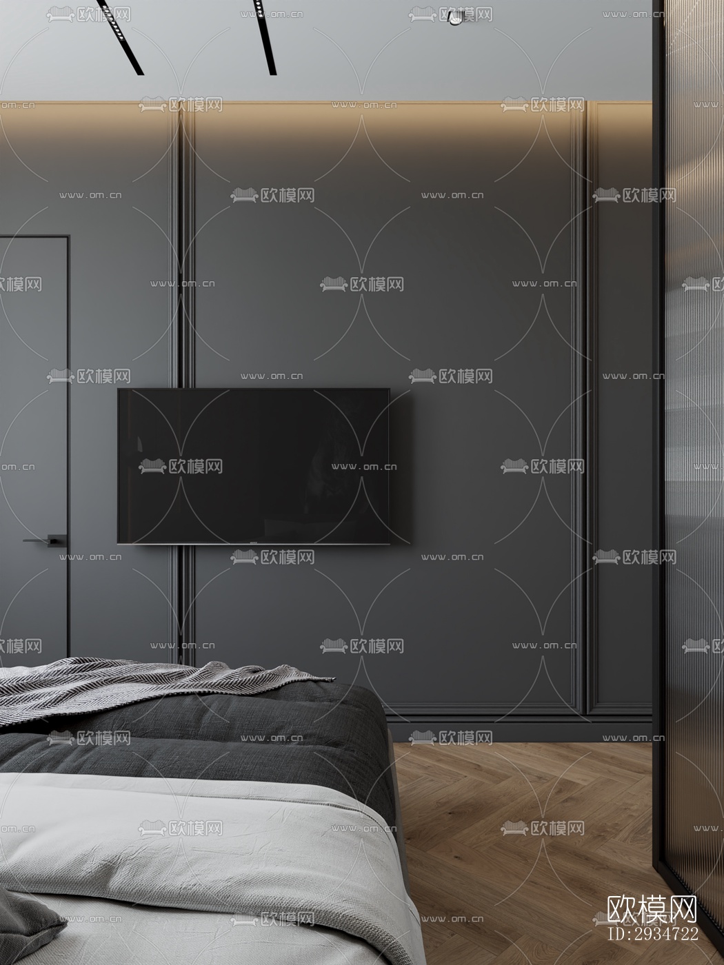 现代平层效果图下载（渲染图5）