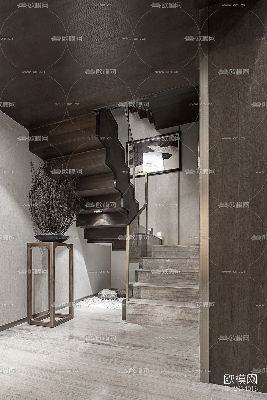 新中式别墅效果图下载（渲染图2）