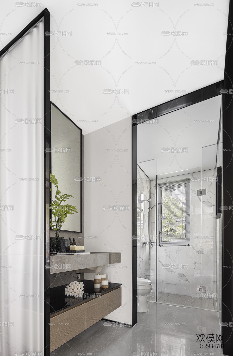 现代平层效果图下载（渲染图17）