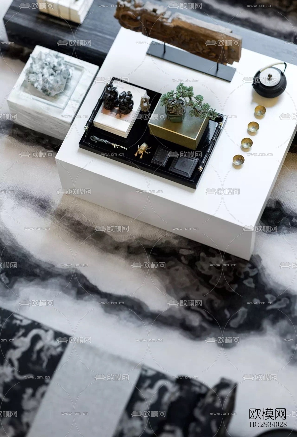 新中式别墅效果图下载（渲染图14）