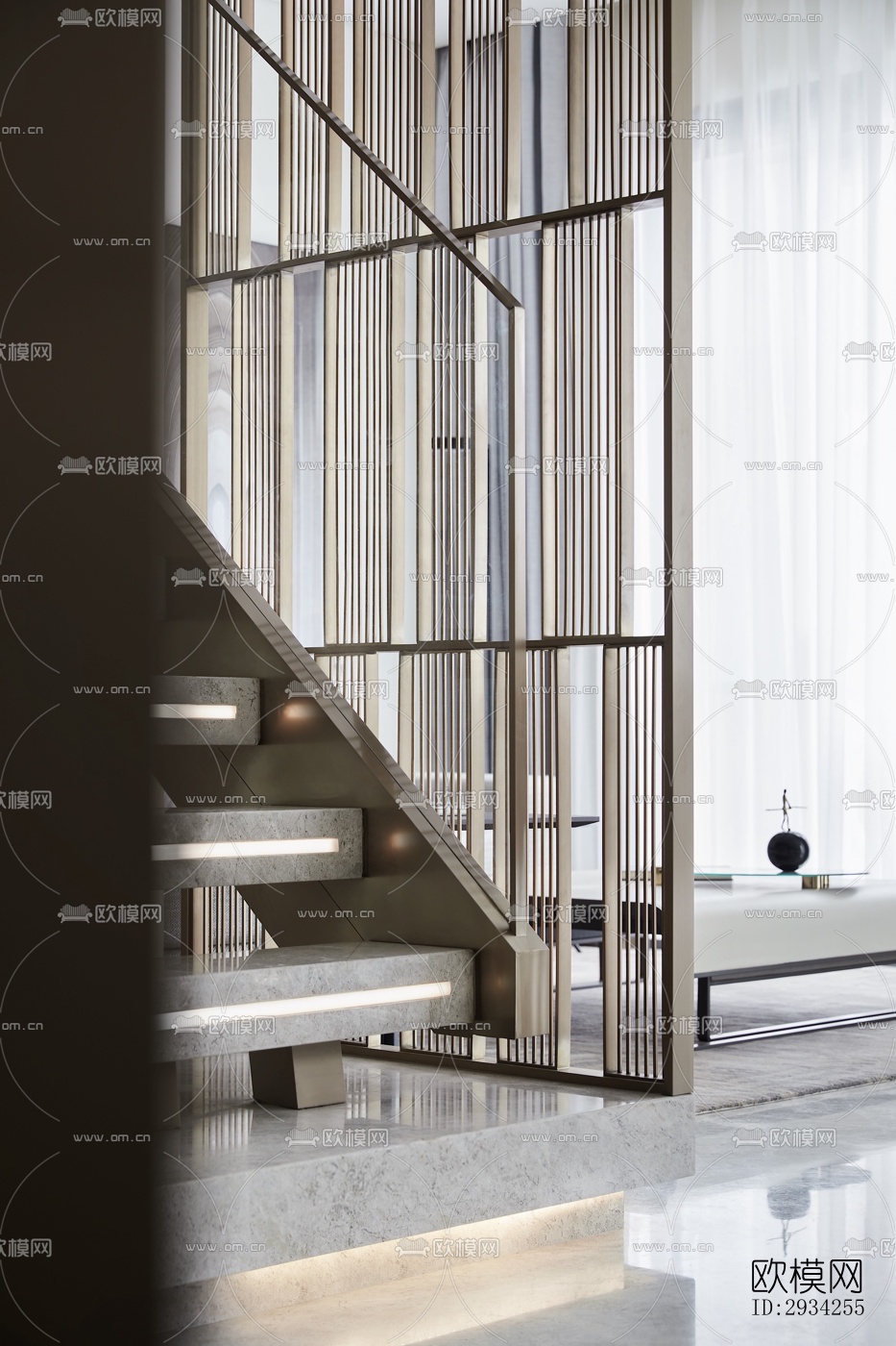 现代复式效果图下载（渲染图16）