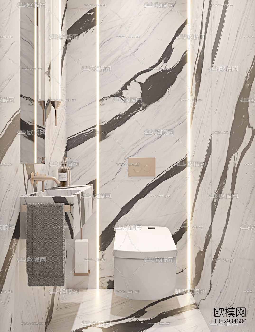 欧式平层效果图下载（渲染图16）