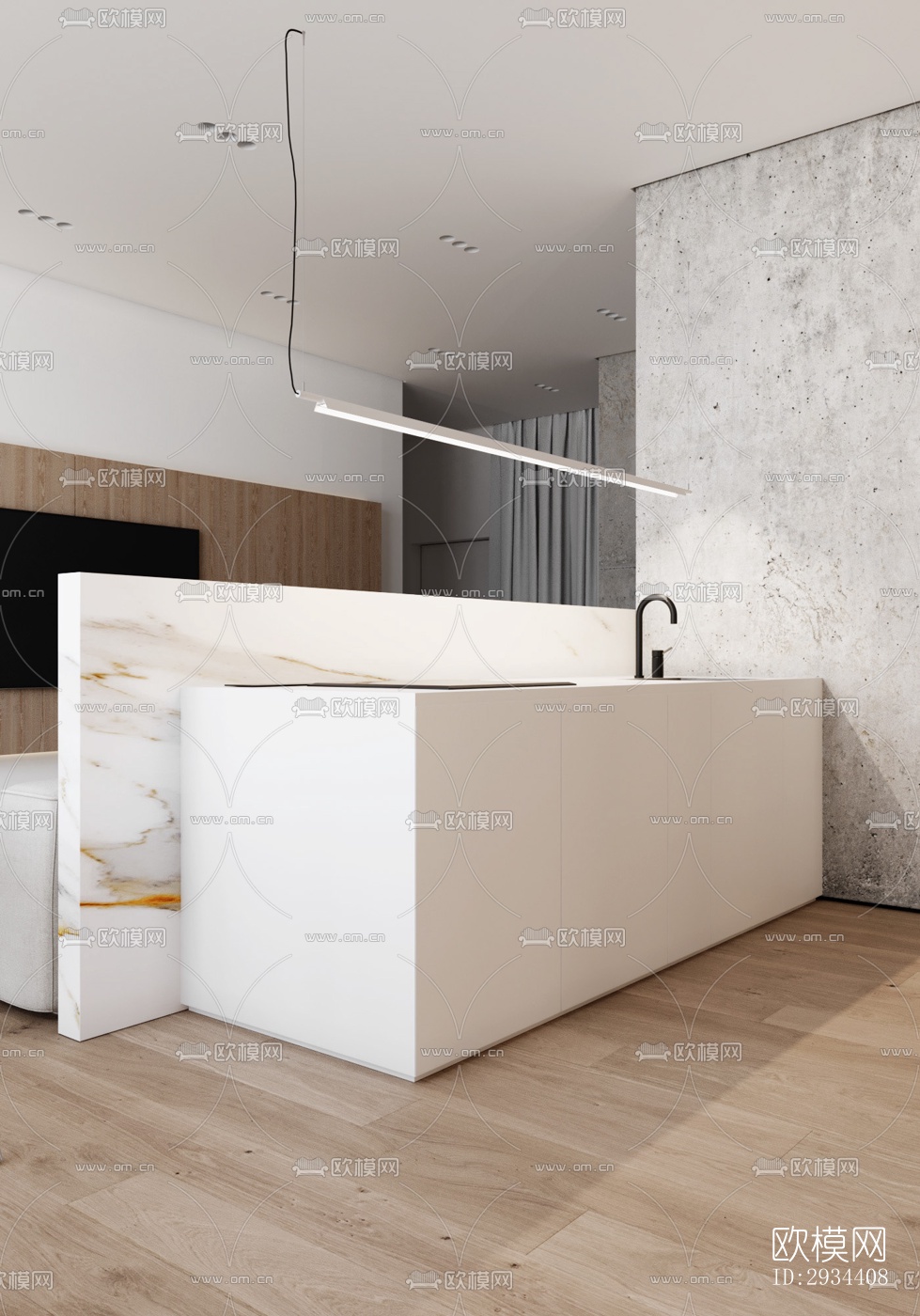 北欧平层效果图下载（渲染图17）