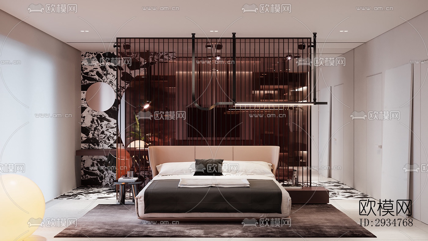 现代平层效果图下载（渲染图3）