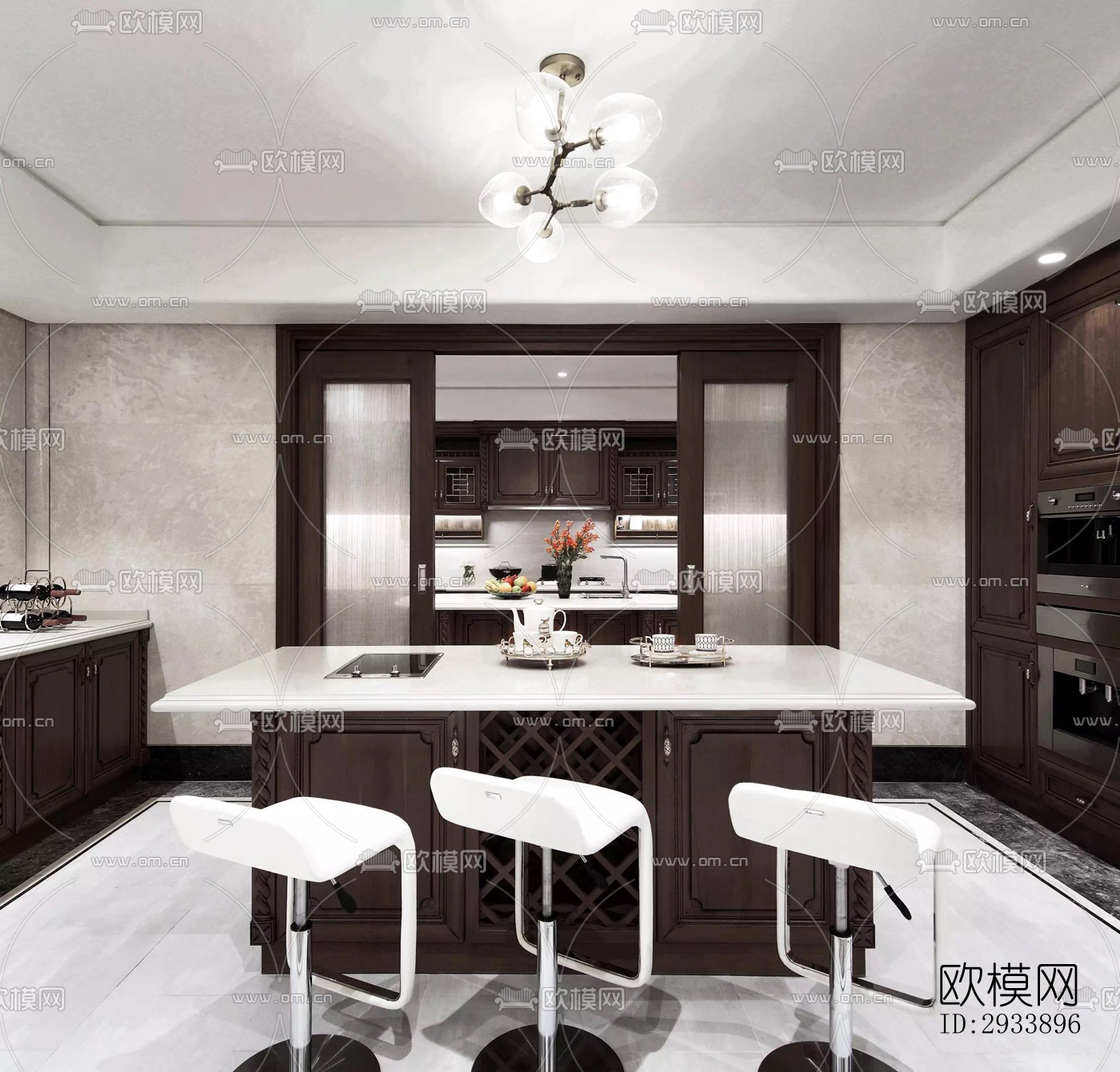 新中式别墅效果图下载（渲染图19）