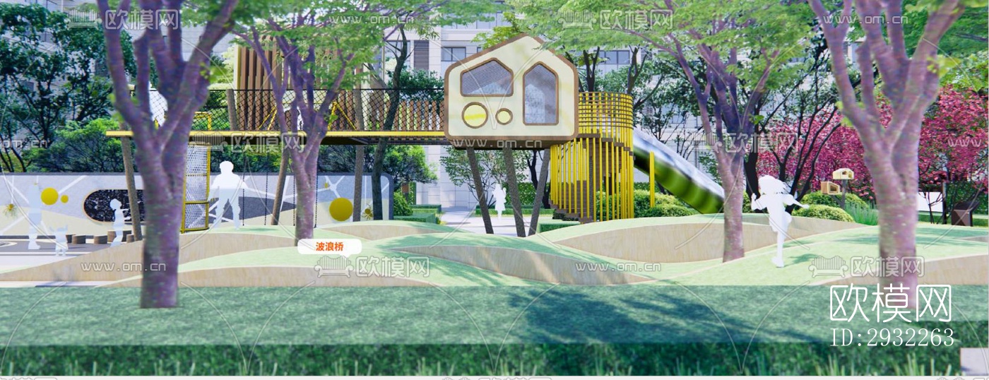 现代儿童游乐效果图下载（渲染图4）